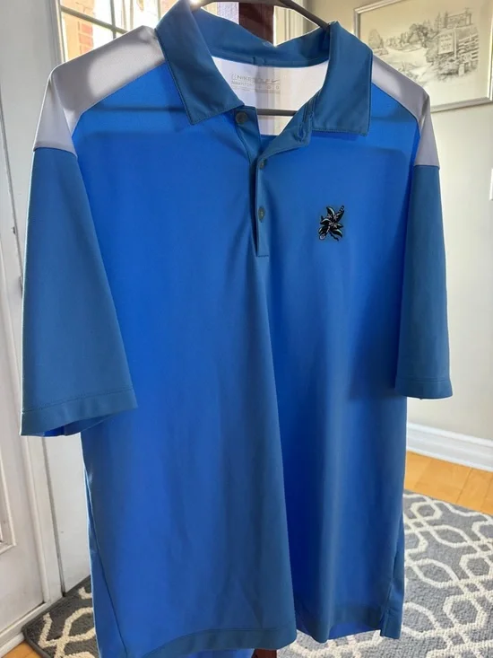 Nike Laurel Valley Arnold Palmer Blue Short-Sleeve Polo Shirt - Picture 4 of 6